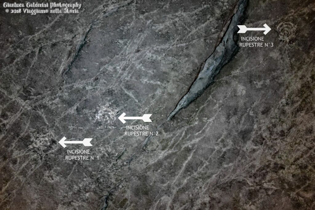 Petroglifi nelle Grotta di Val de' Varri in Sabina nel Lazio in Italia
