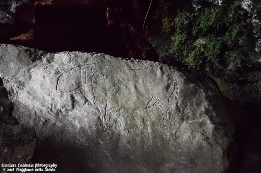 Grotta del Romito a Papasidero in Calabria in Italia